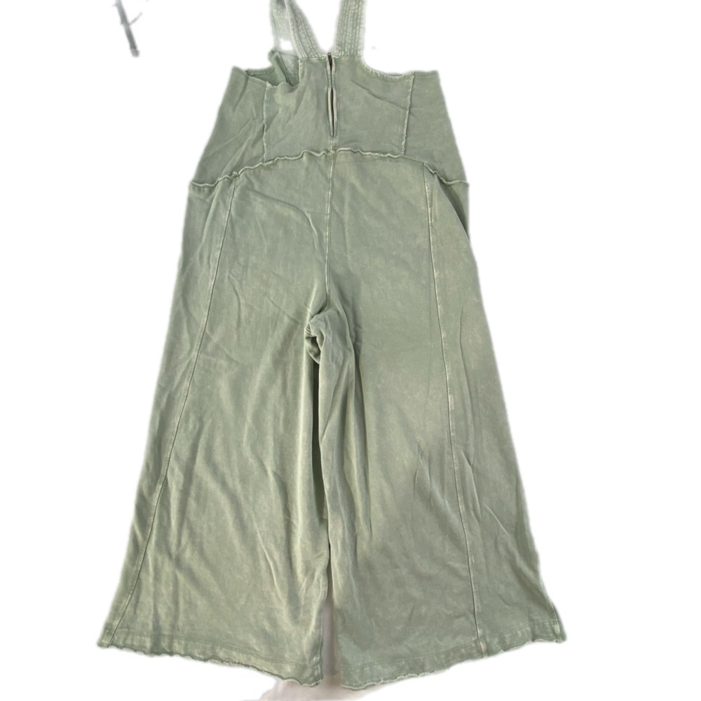 Easel Mineral Washed Terry Knit Jumpsuit in stone wash - Picture 8 of 16